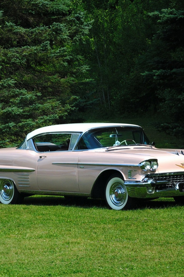 Автомобиль Cadillac Series среди деревьев