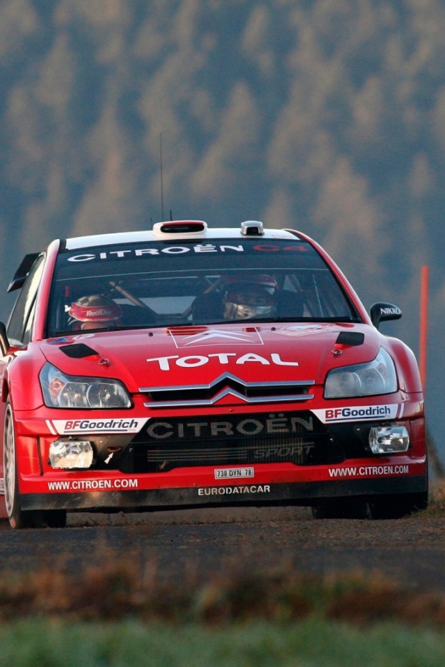 Гонщики ралли на авто Citroen C4