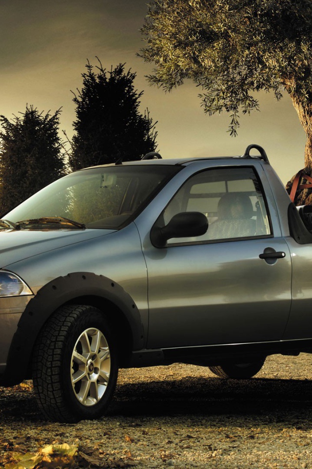 Серый Fiat Strada