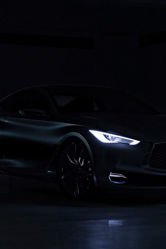 Черный Infiniti Q60 Coupe модель 2015 года