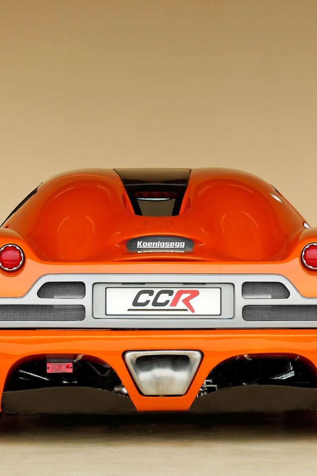 Rear View Orange Koenigsegg CCR