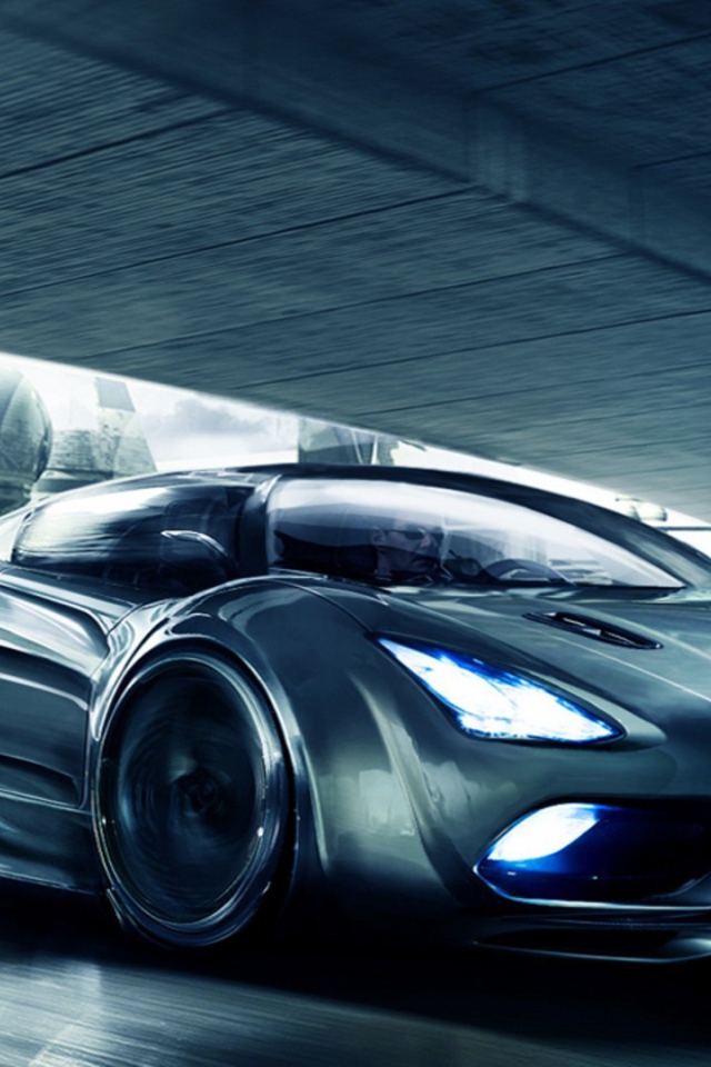 Черный автомобиль будущего Koenigsegg Agera