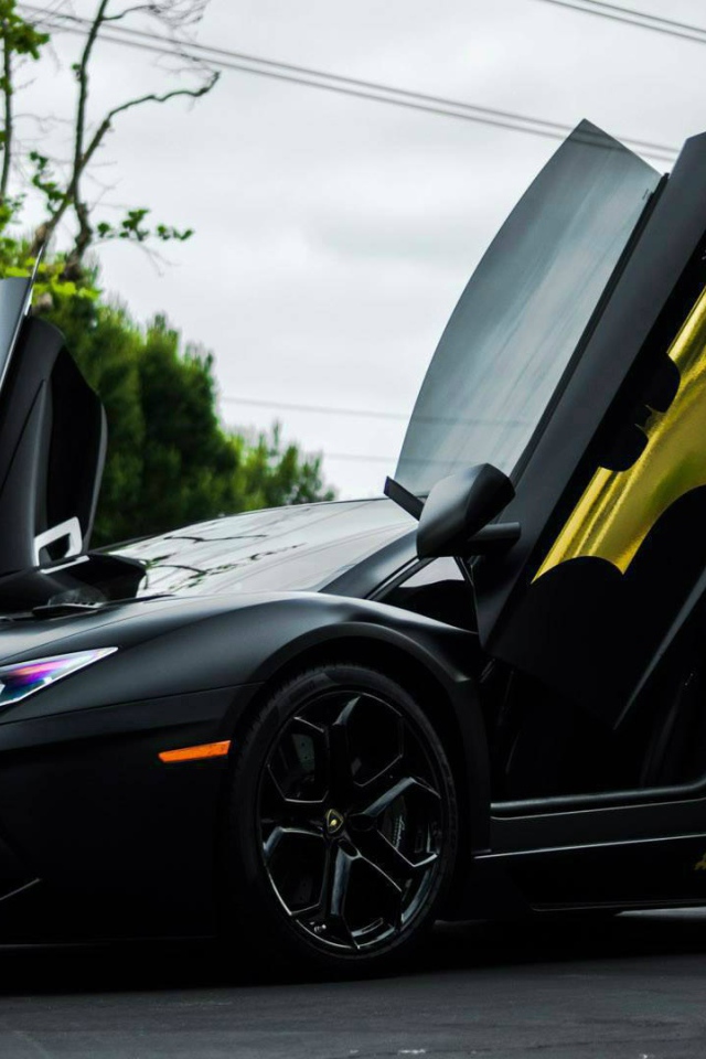 Lamborghini Aventador LP 700-4 с открытыми дверями