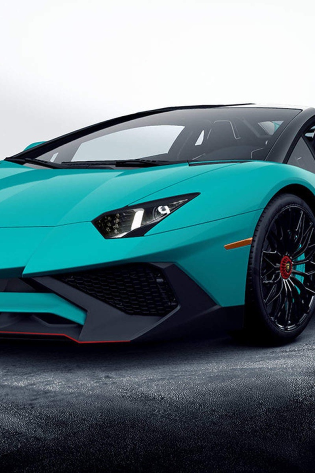 Светло зеленый Lamborghini Aventador