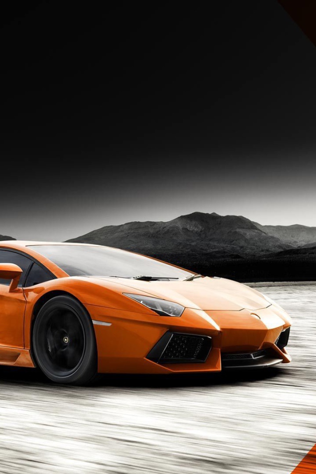 Оранжевый Ламборджини  авентадор