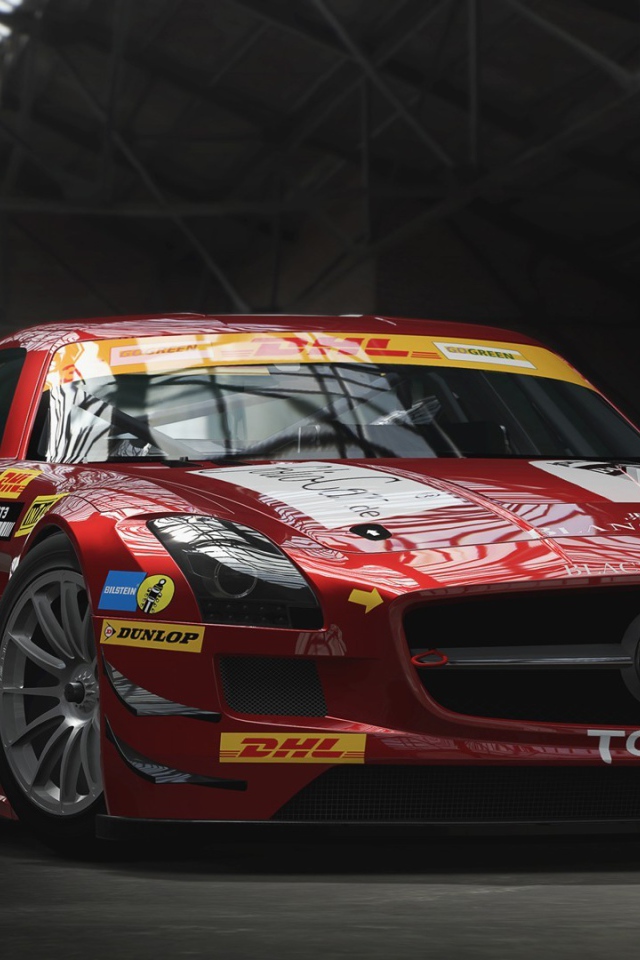 Наклейки на красном Mercedes-Benz