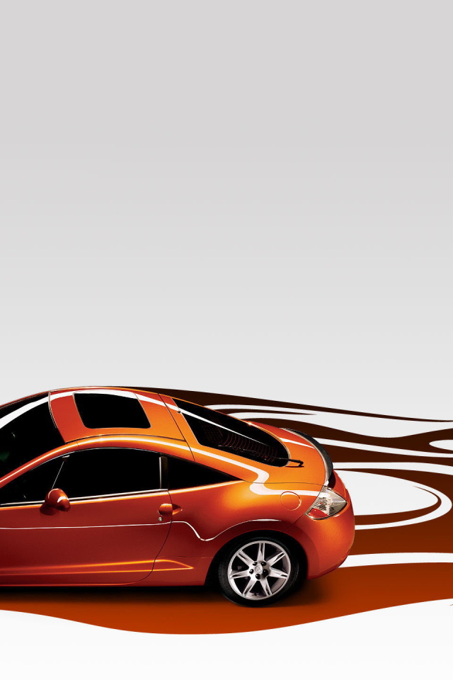 Оранжевый митсубиси