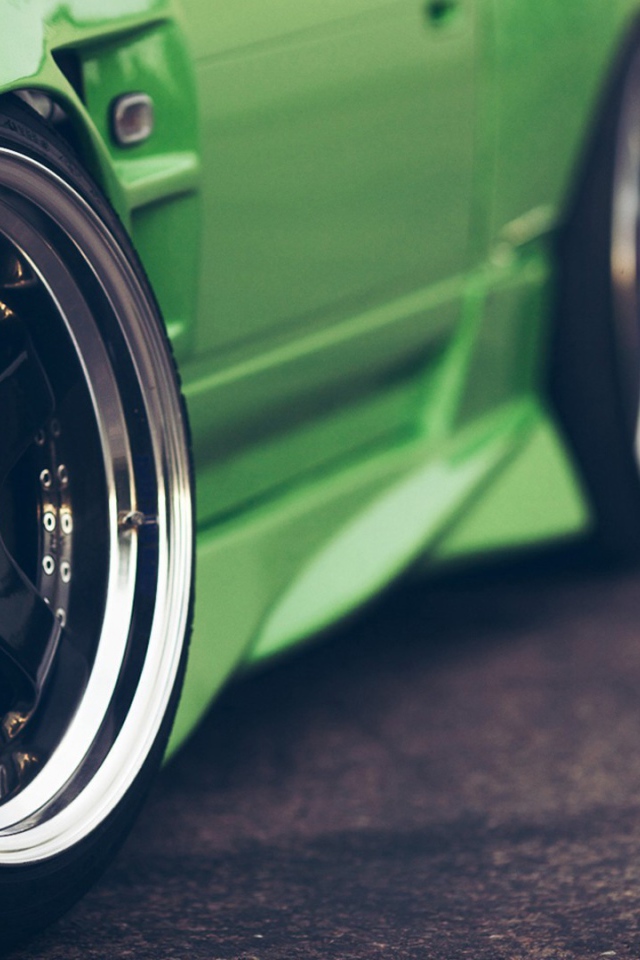 Зеленый Nissan 240sx JDM