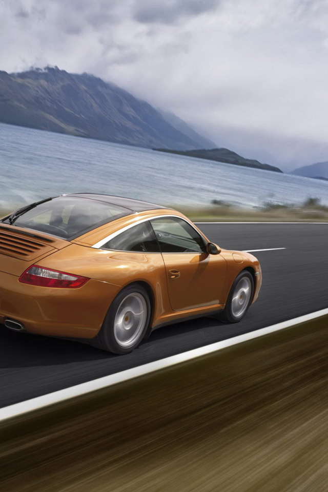 Золотистый автомобиль на дороге