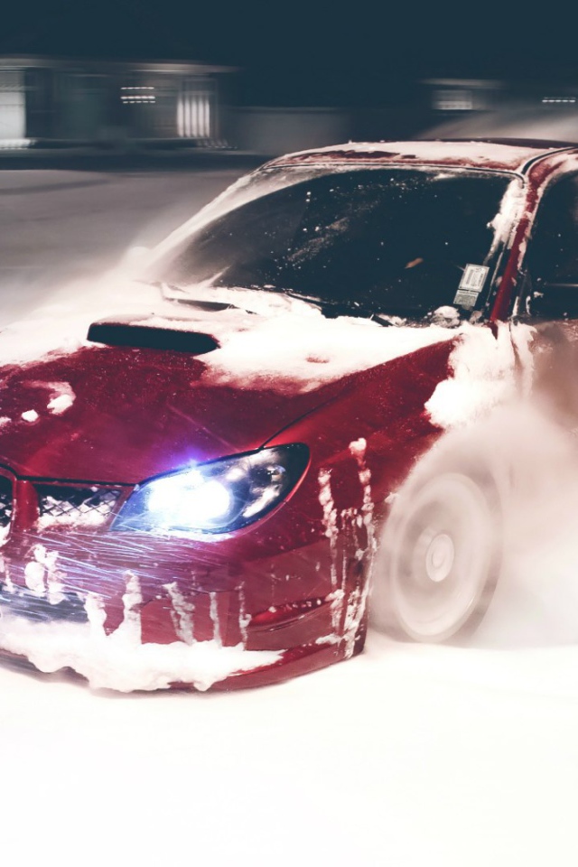 Зимний дрифт на Subaru Impreza