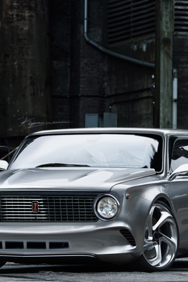 Серый ВАЗ после тюнинга