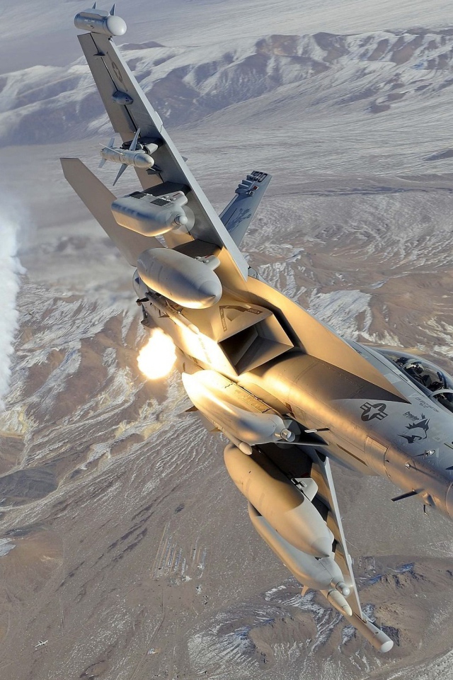 Боевой самолет в небе