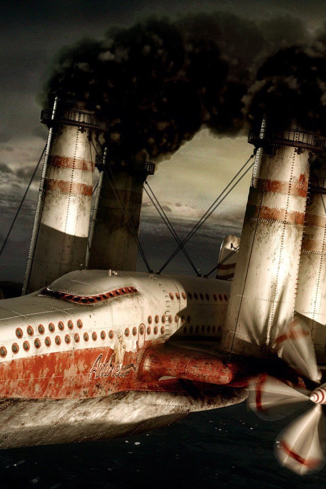 Летающий пароход на твердом топливе