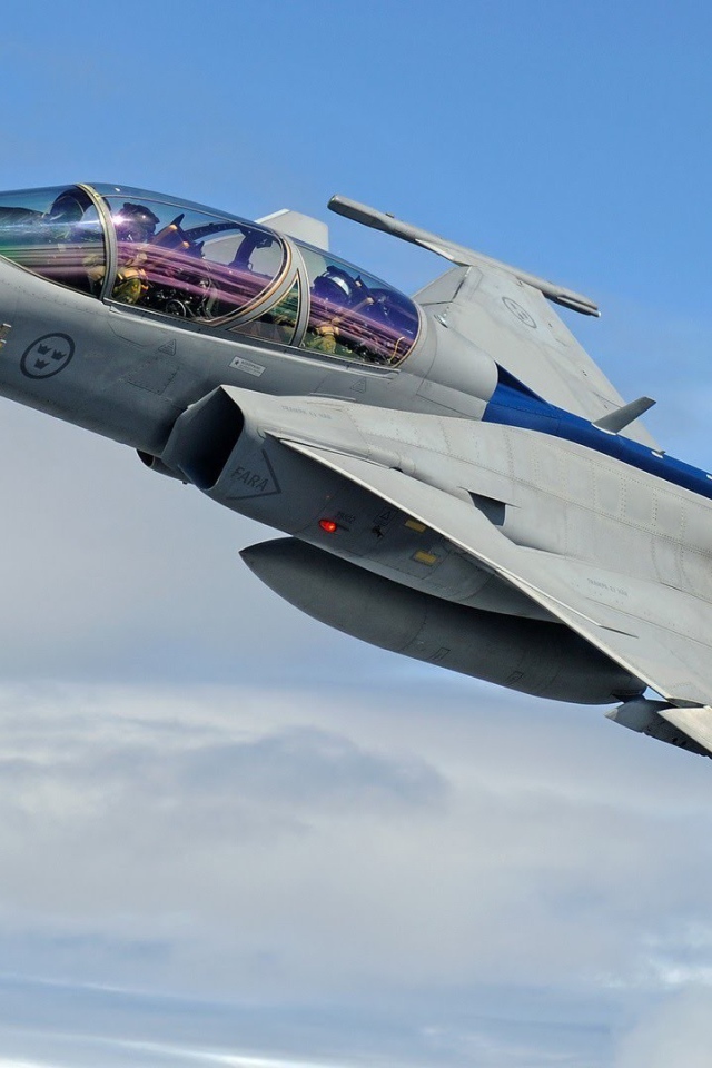 Военный самолет JAS-39 Gripen