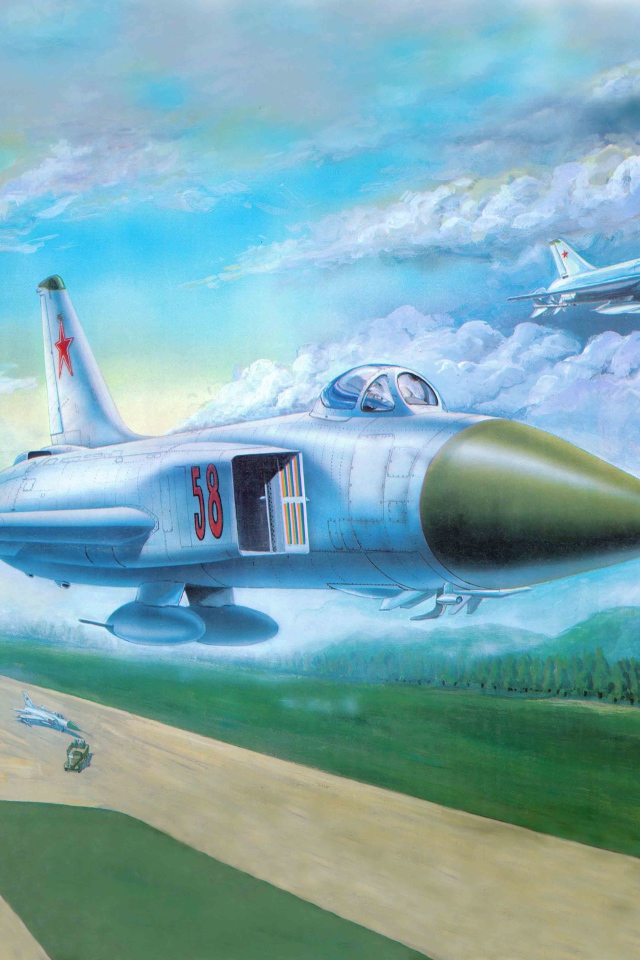 Самолеты СУ-15 взлетают