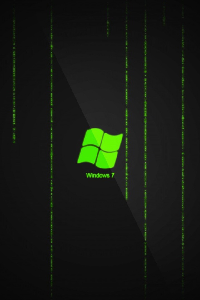 Кислотный логотип Windows, черный фон