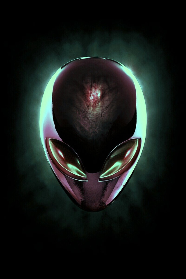 Коричневый инопланетянин, черный фон