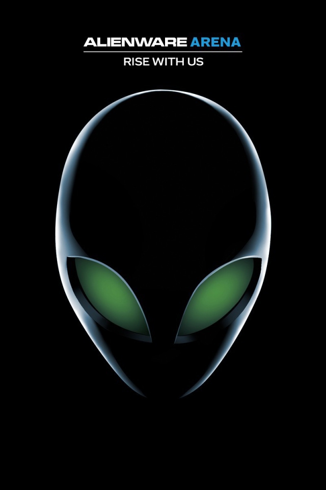 Инопланетянин с зелеными глазами, черный фон