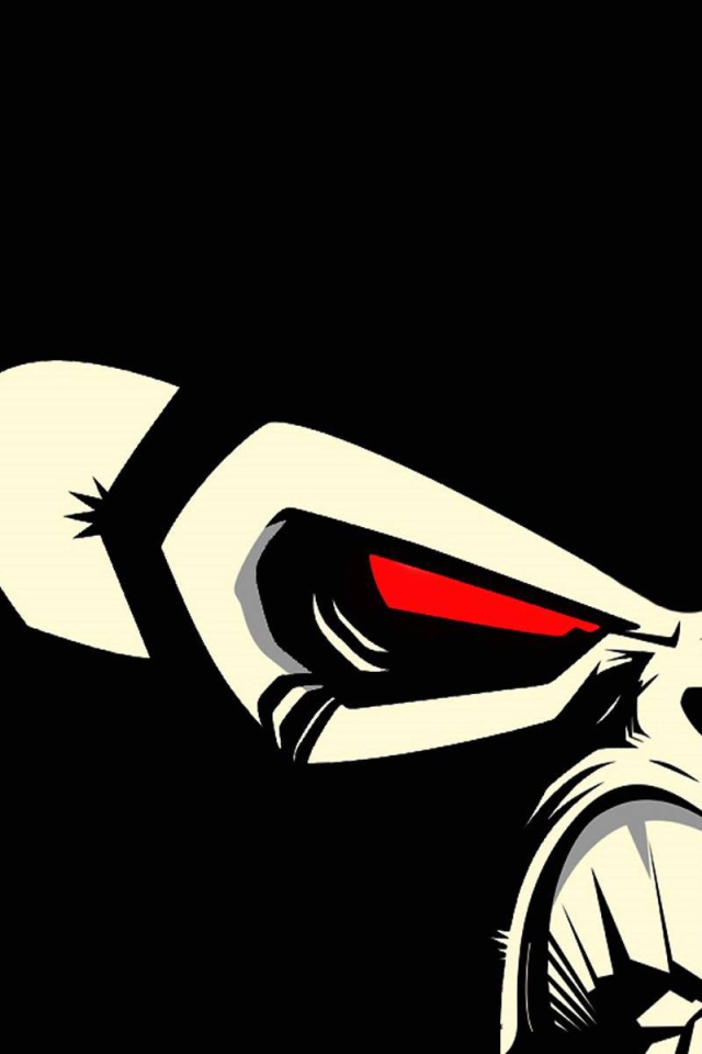 Злая обезьяна, черный фон