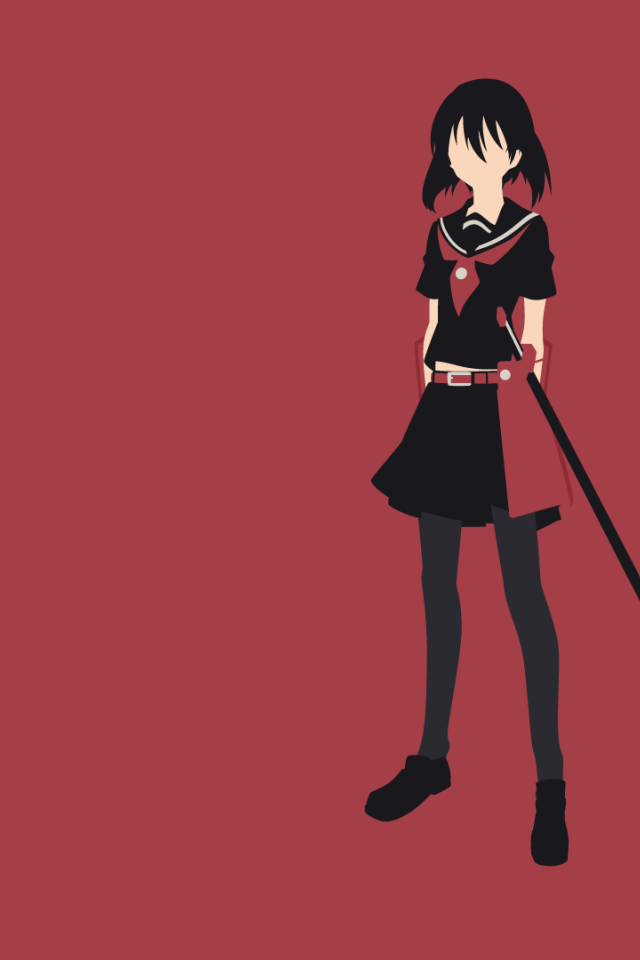 Персонаж аниме Akame ga Kill, красный фон