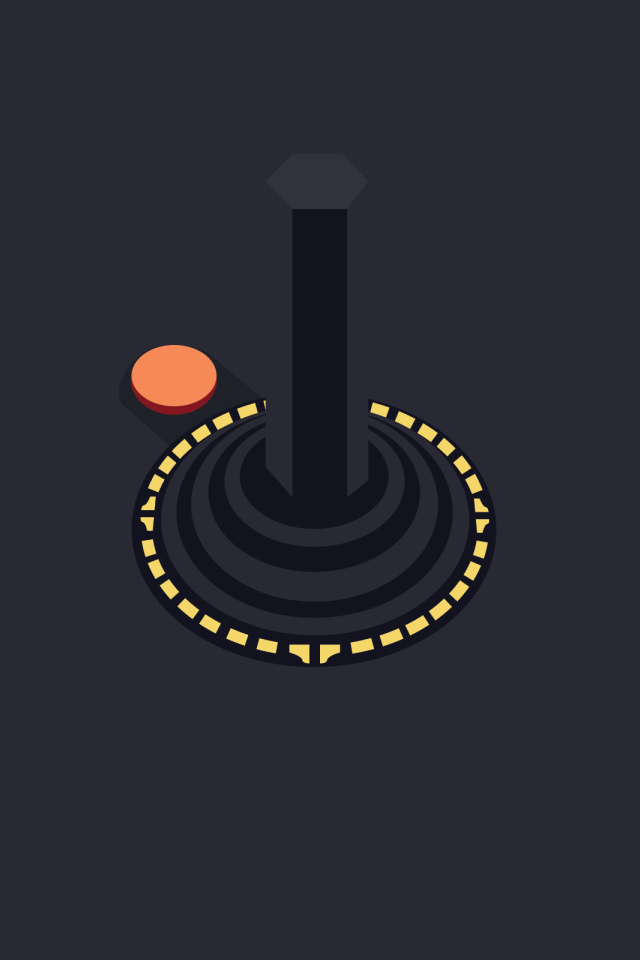 Джойстик Атари, черный фон