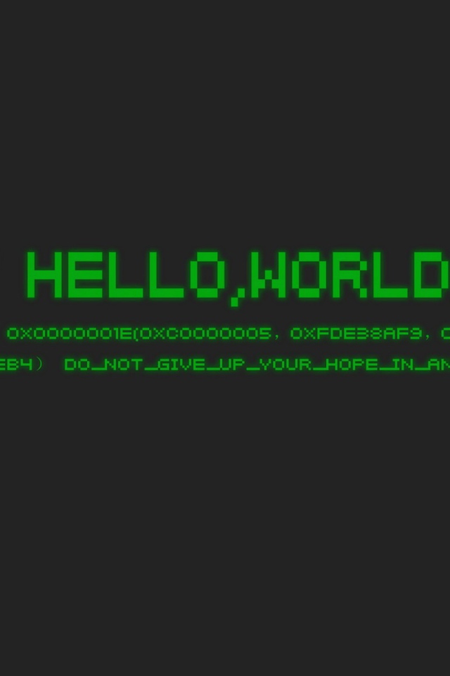 Фон Убунту, программа Привет мир