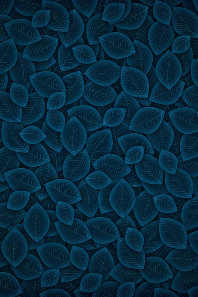 Фон из синих листьев