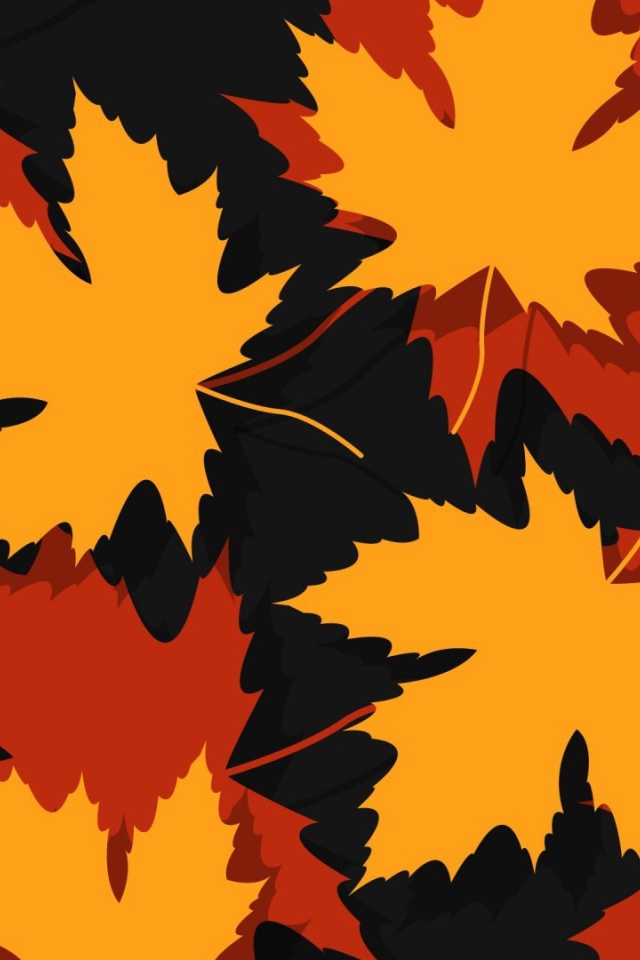 Фон из желтых кленовых листьев