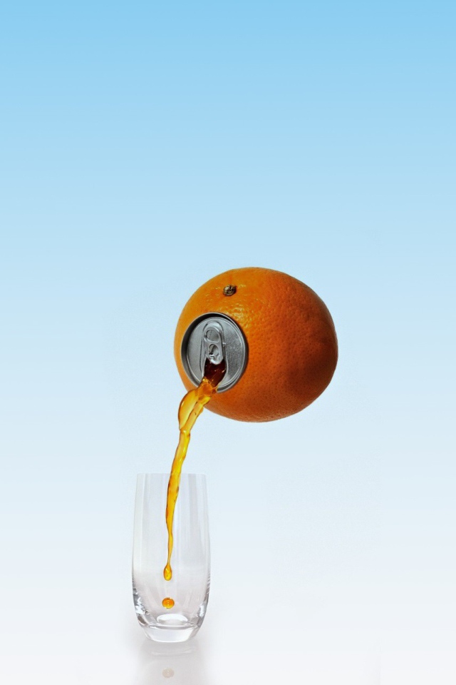 Банка с соком апельсин