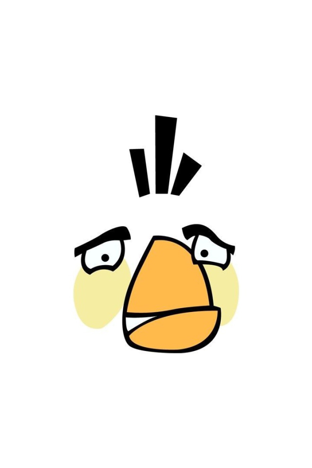 Птица Angry Birds, белый фон