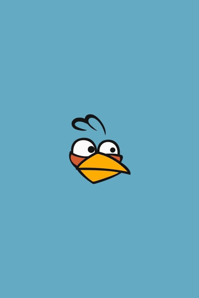 Птица Angry Birds, голубой фон