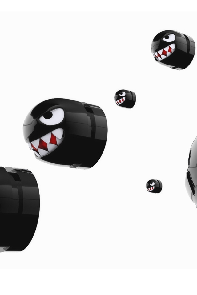 Черные пули летят на белом фоне