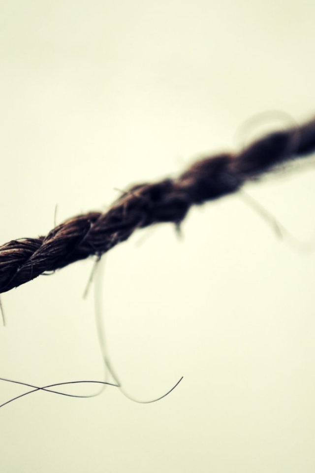 Черная веревка на белом фоне