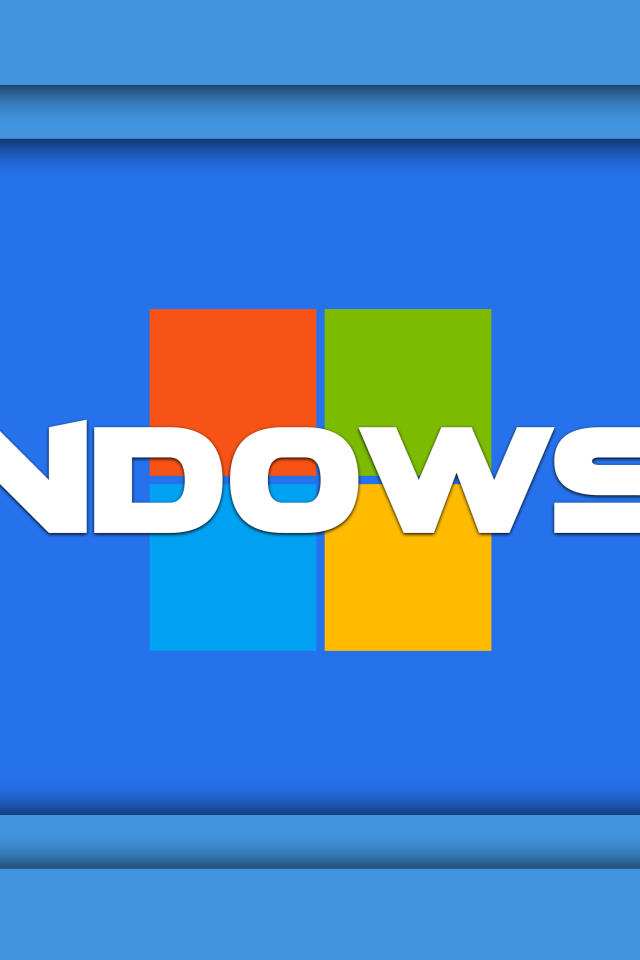 Голубой фон Windows 10 от Майкрософт