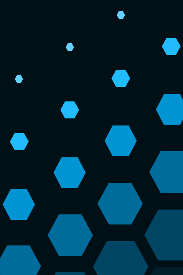 Голубые шестигранники на черном фоне