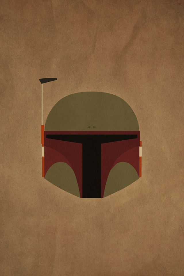 Бобба Фет Звездные войны, коричневый фон
