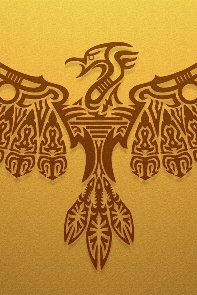 Коричневый силуэт хищной птицы