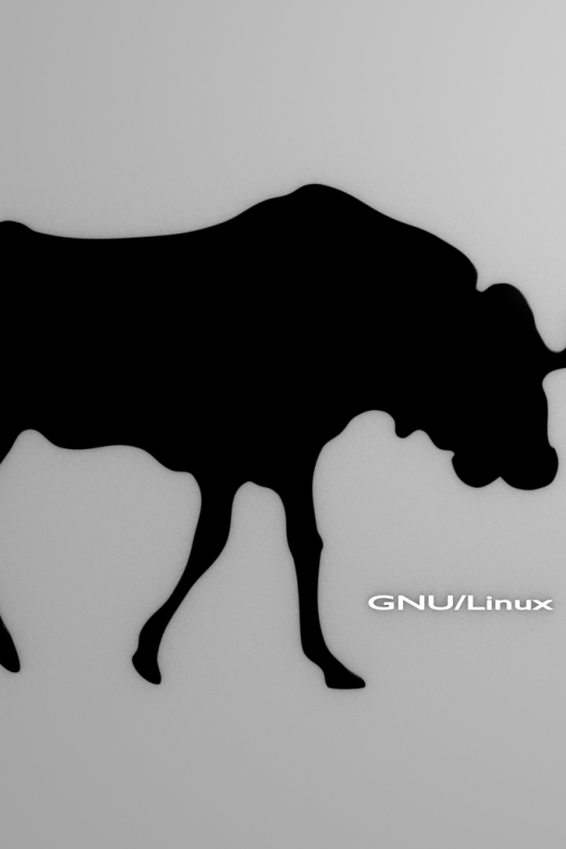 Бык и пингвин, фон Linux GNU