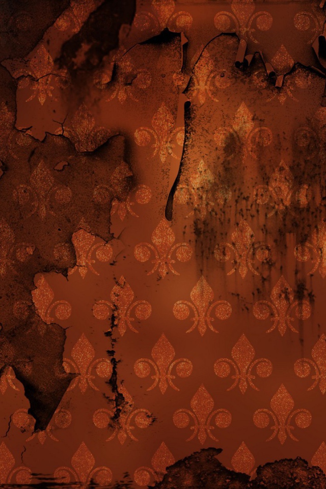 Обгоревшие коричневые обои