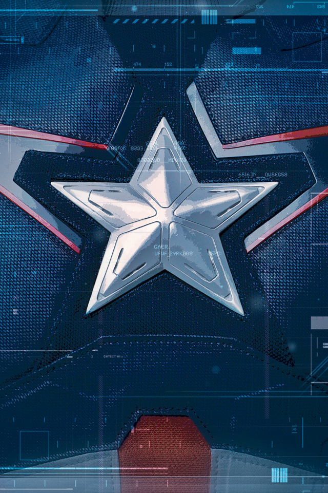 Капитан Америка, голубой фон Мстители