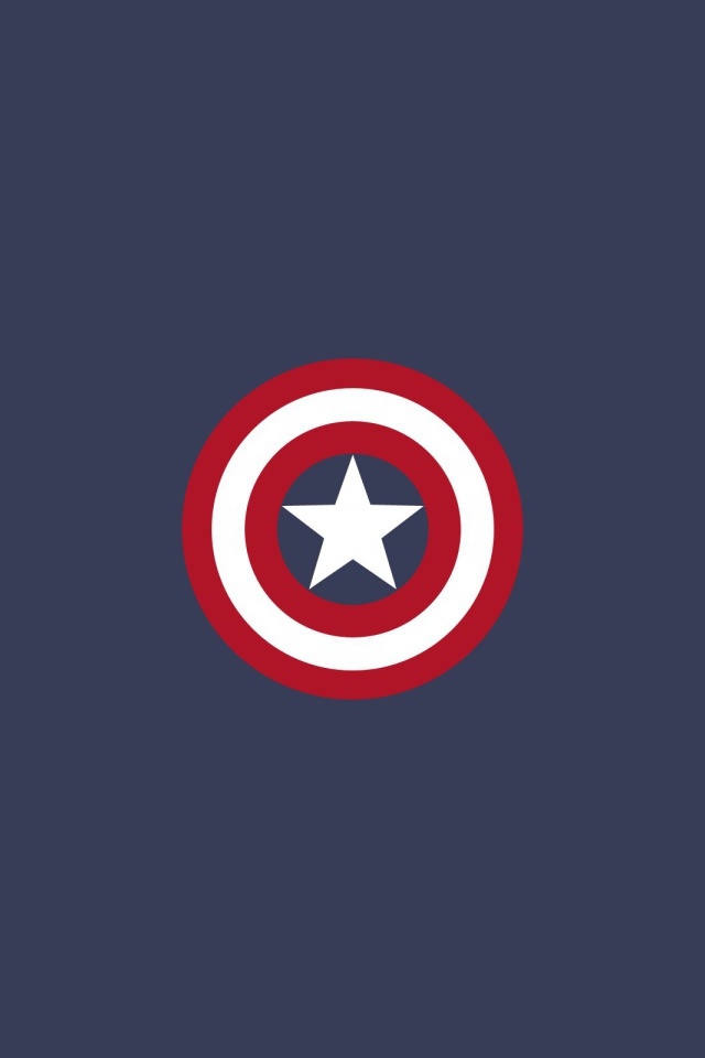 Щит Капитана Америка, серо голубой фон