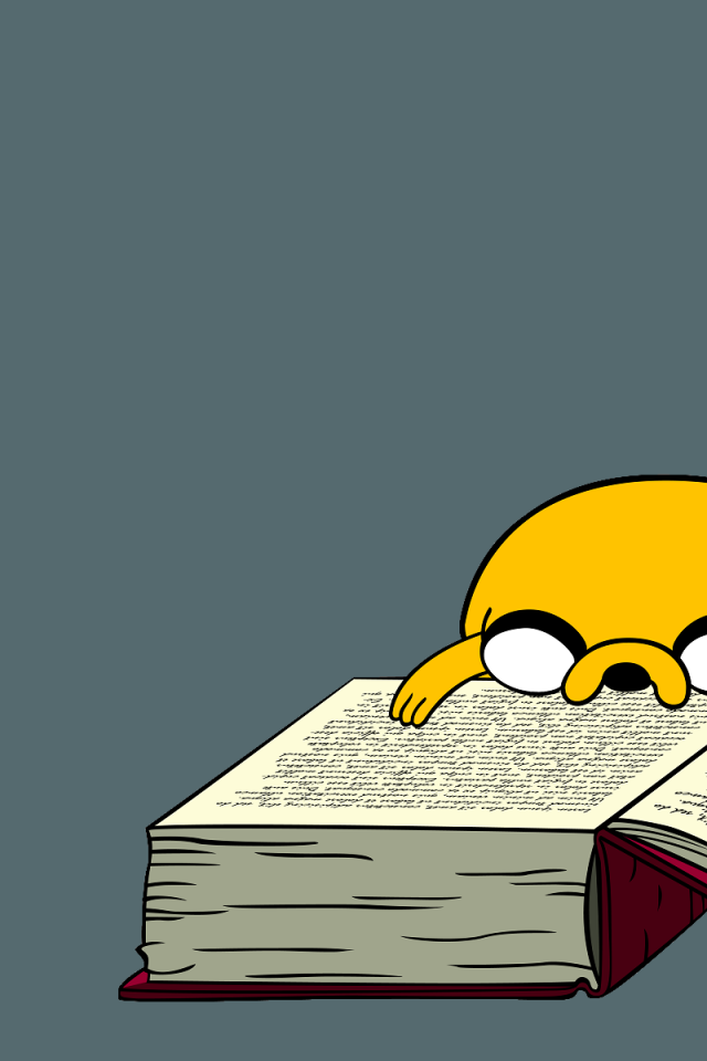 Герой мультфильма читает книгу