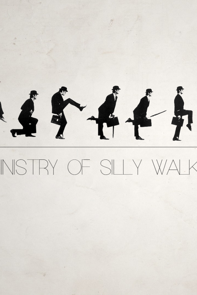 Комик группа Монти Пайтон, серый фон