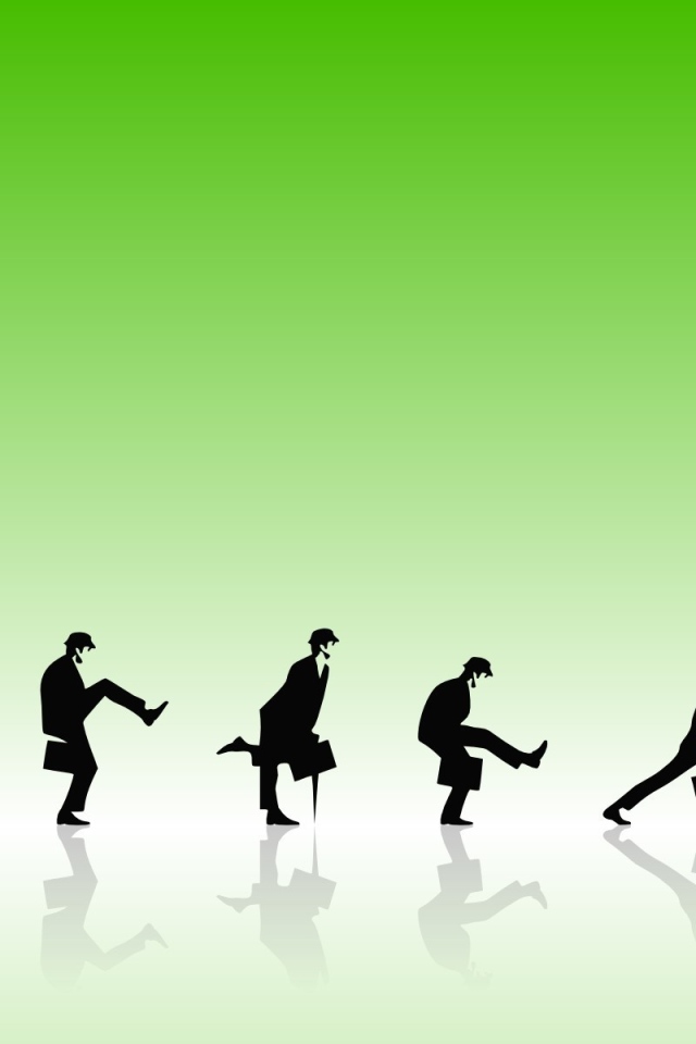 Комик группа Монти Пайтон, зеленый фон