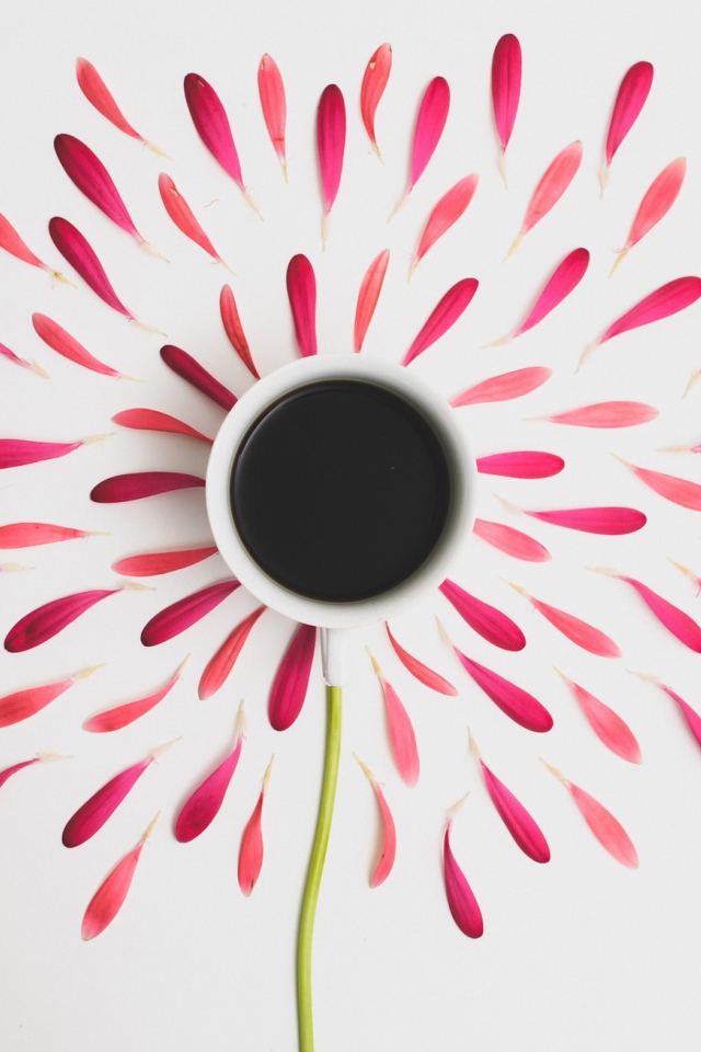 Чашка на изображении цветка