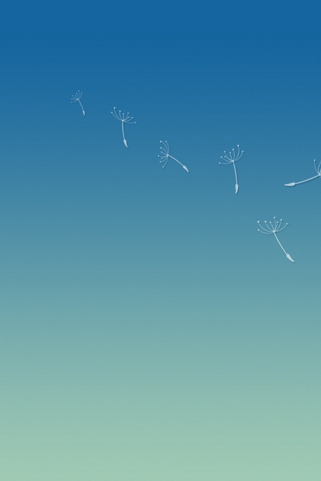 Семена одуванчика, фон Убунту