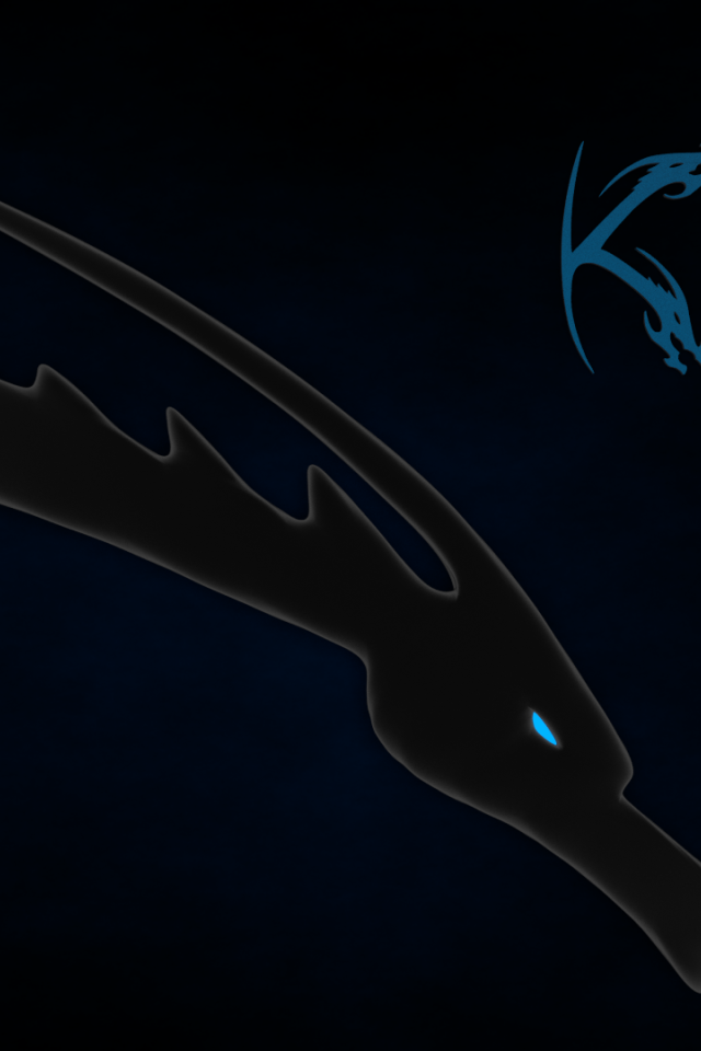 Темно синий фон Kali Linux
