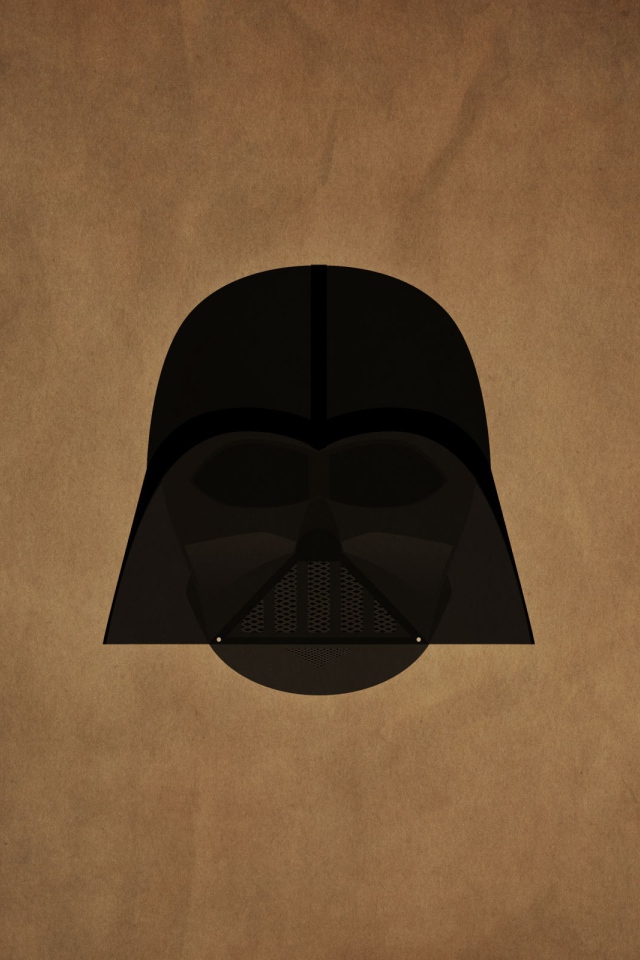 Маска Дарта Вейдера, коричневый фон