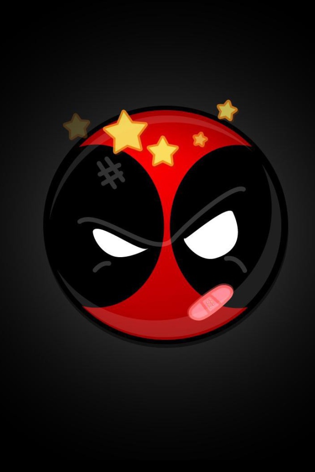 Глаза Дэдпула, черный фон