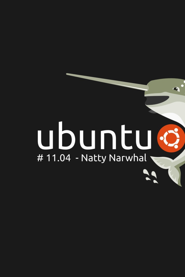 Дельфин нарвал, фон Ubuntu